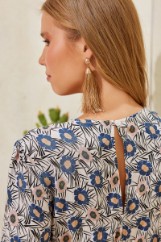 Picture of Floral front tie jumpsuit