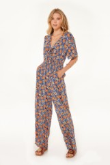 Picture of Floral front tie jumpsuit