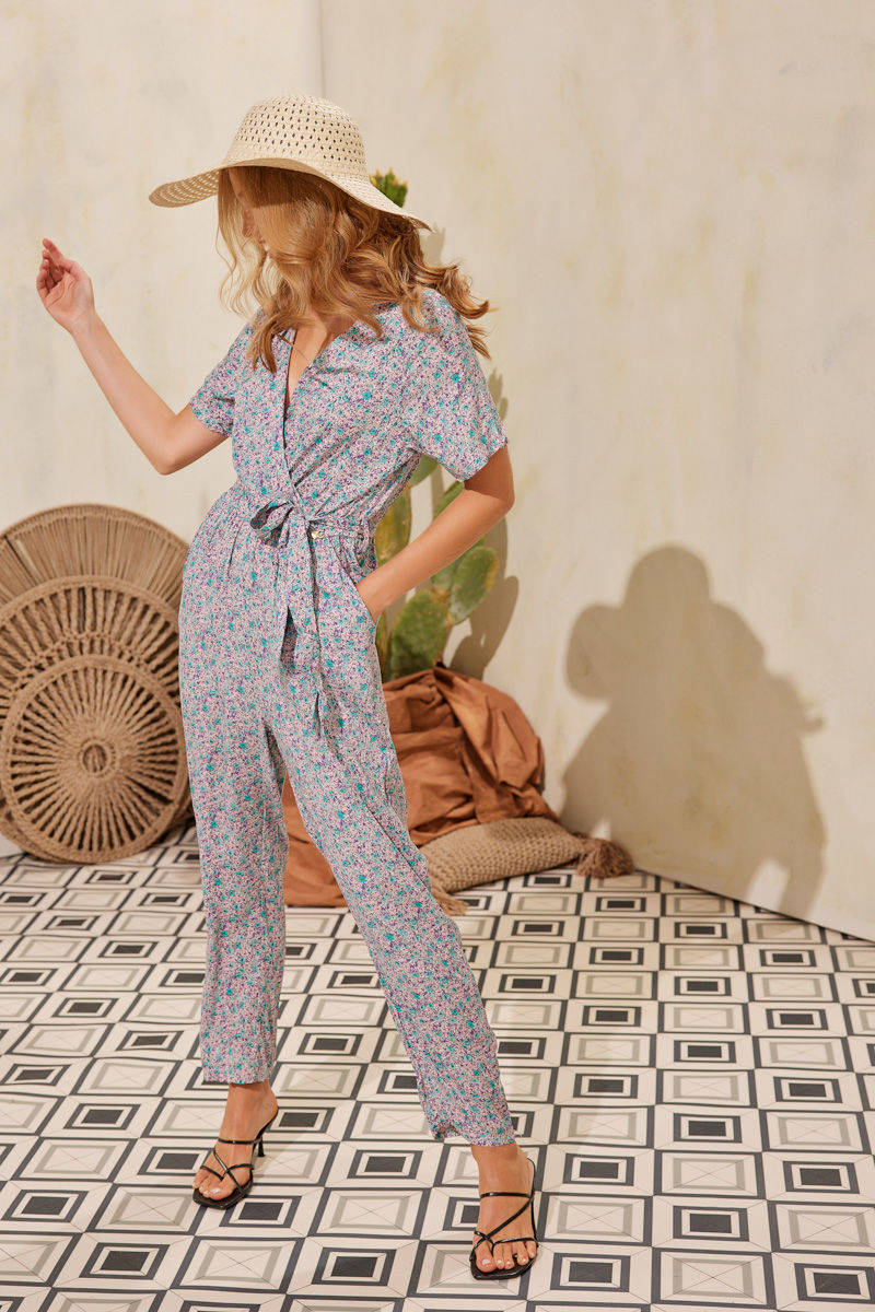 Εικόνα της Jumpsuit αέρινη liberty με τσέπες