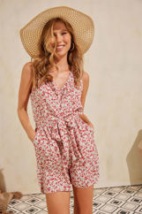 Picture of Rose print playsuit