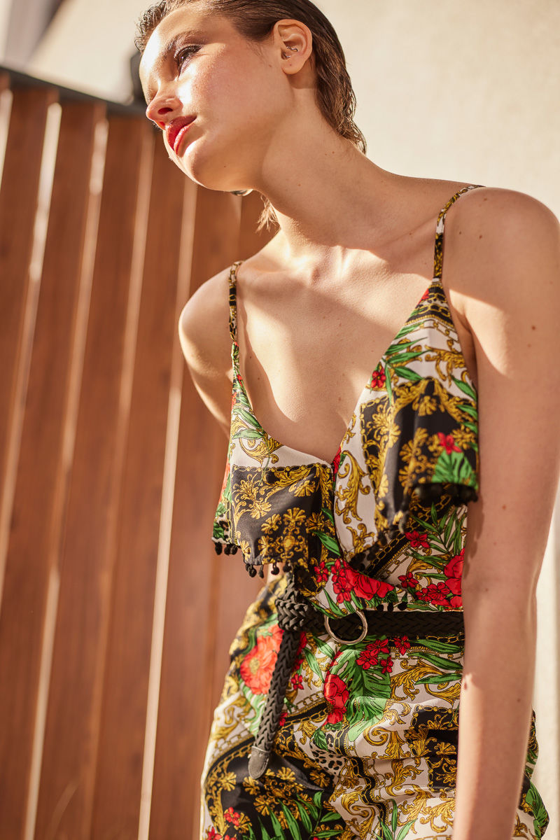 Picture of Printed ruffled jumpsuit