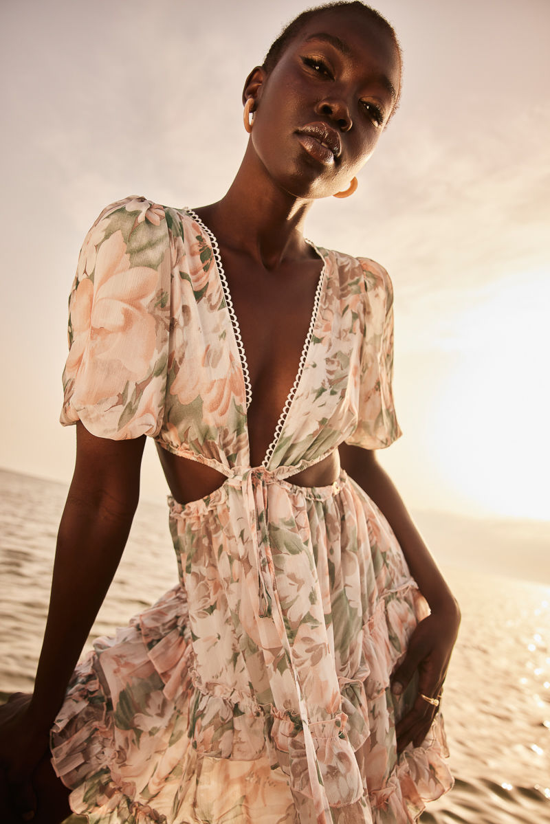 Picture of Cut-out chiffon dress