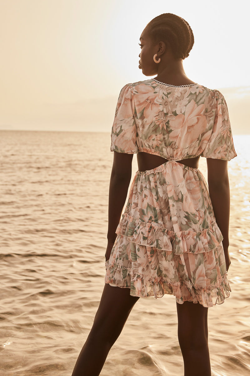 Picture of Cut-out chiffon dress