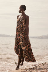 Picture of Printed split maxi dress