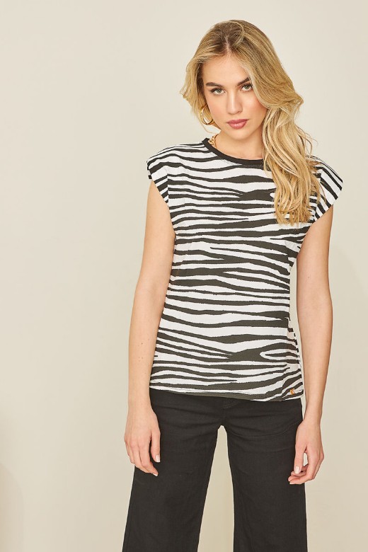 Εικόνα της T-shirt zebra με βάτες