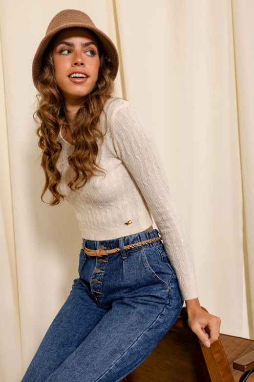 Picture of Cropped knit sweater