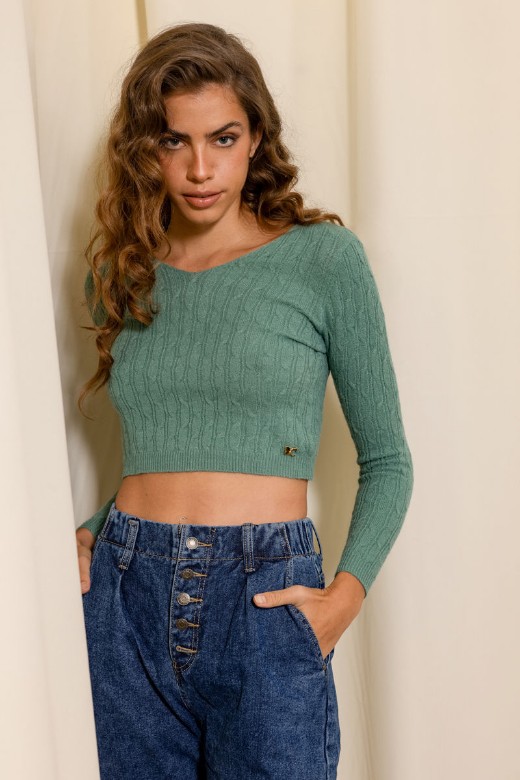 Picture of Cropped knit sweater
