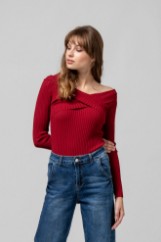 Picture of Off-shoulder ribbed top