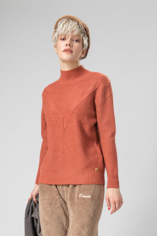 Picture of High neck knit sweater