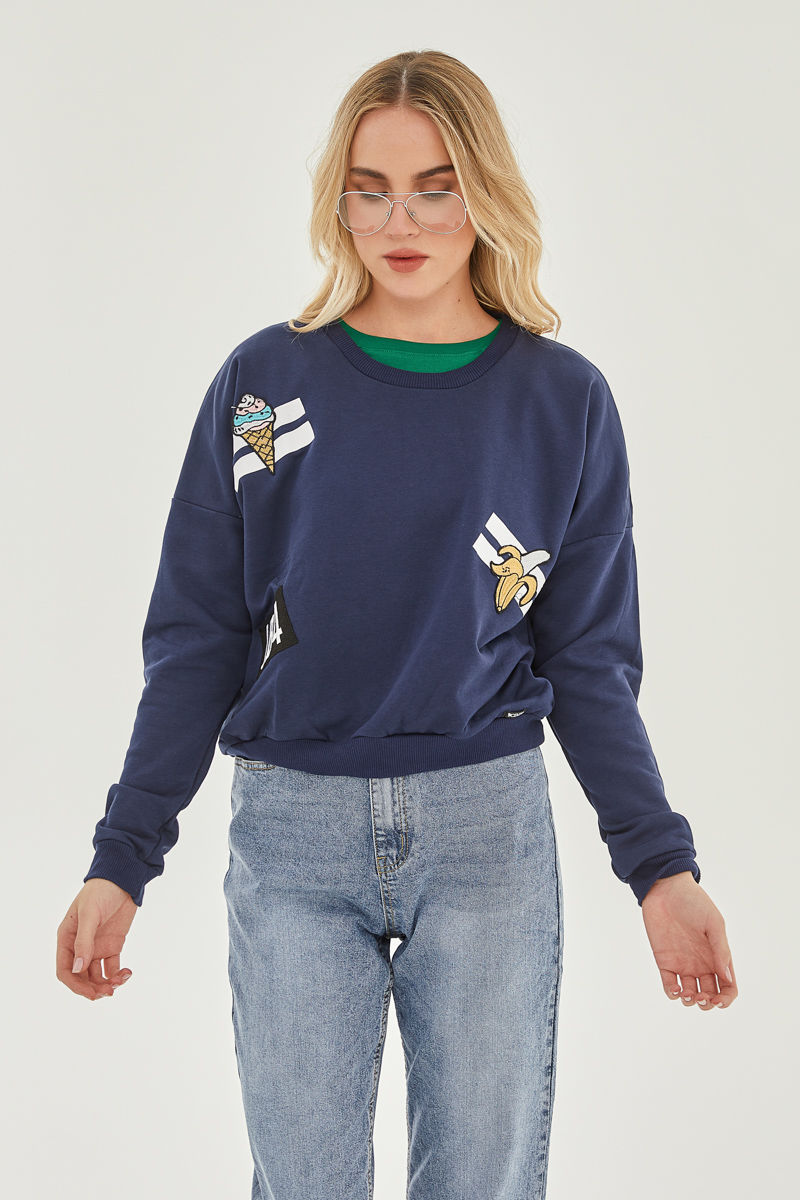 Ice cream graphic sweatshirt