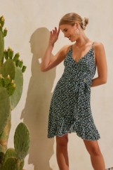 Εικόνα της Φόρεμα μίνι flower print με βολάν