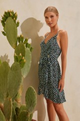 Εικόνα της Φόρεμα μίνι flower print με βολάν