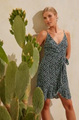 Εικόνα της Φόρεμα μίνι flower print με βολάν