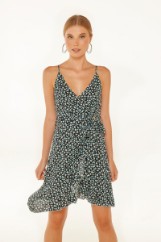 Εικόνα της Φόρεμα μίνι flower print με βολάν