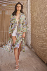 Picture of Printed long kimono