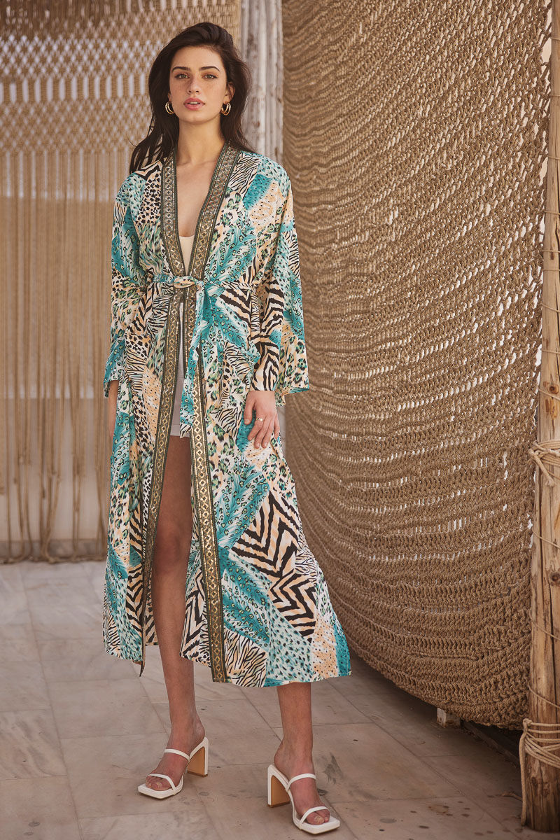 Picture of Animal print kimono