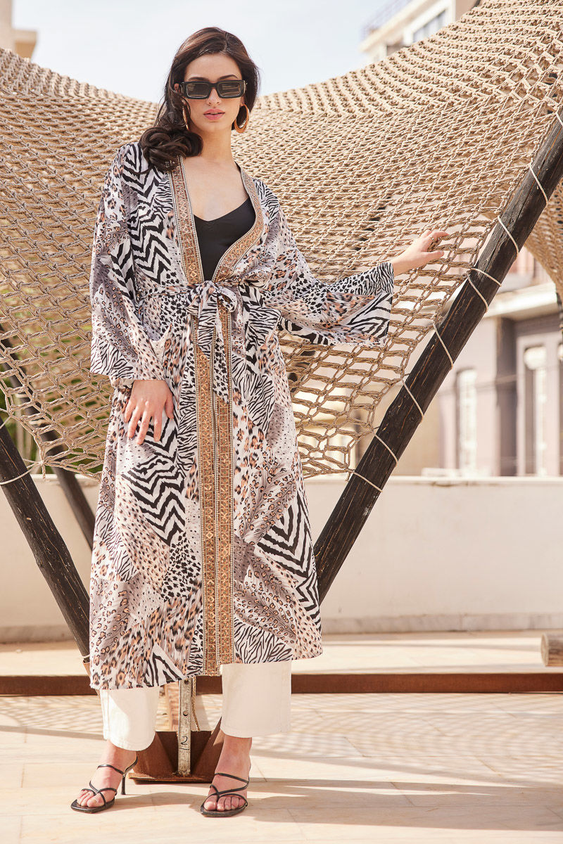 Picture of Animal print kimono