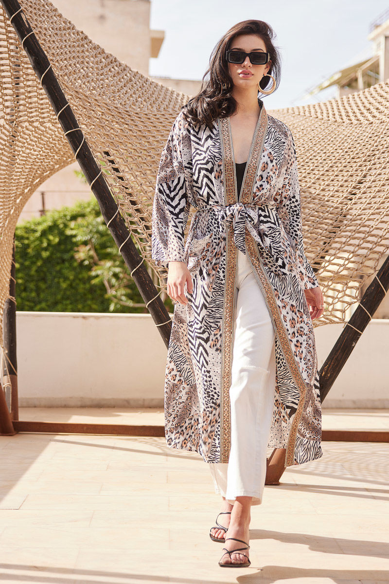 Picture of Animal print kimono