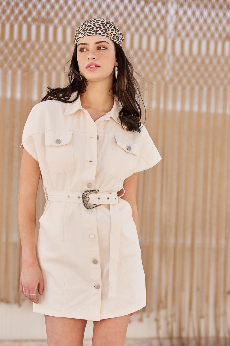 Picture of Belted safari dress