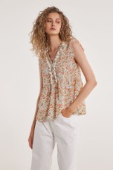 Εικόνα της Mπλούζα floral boho λεπτομέρειες