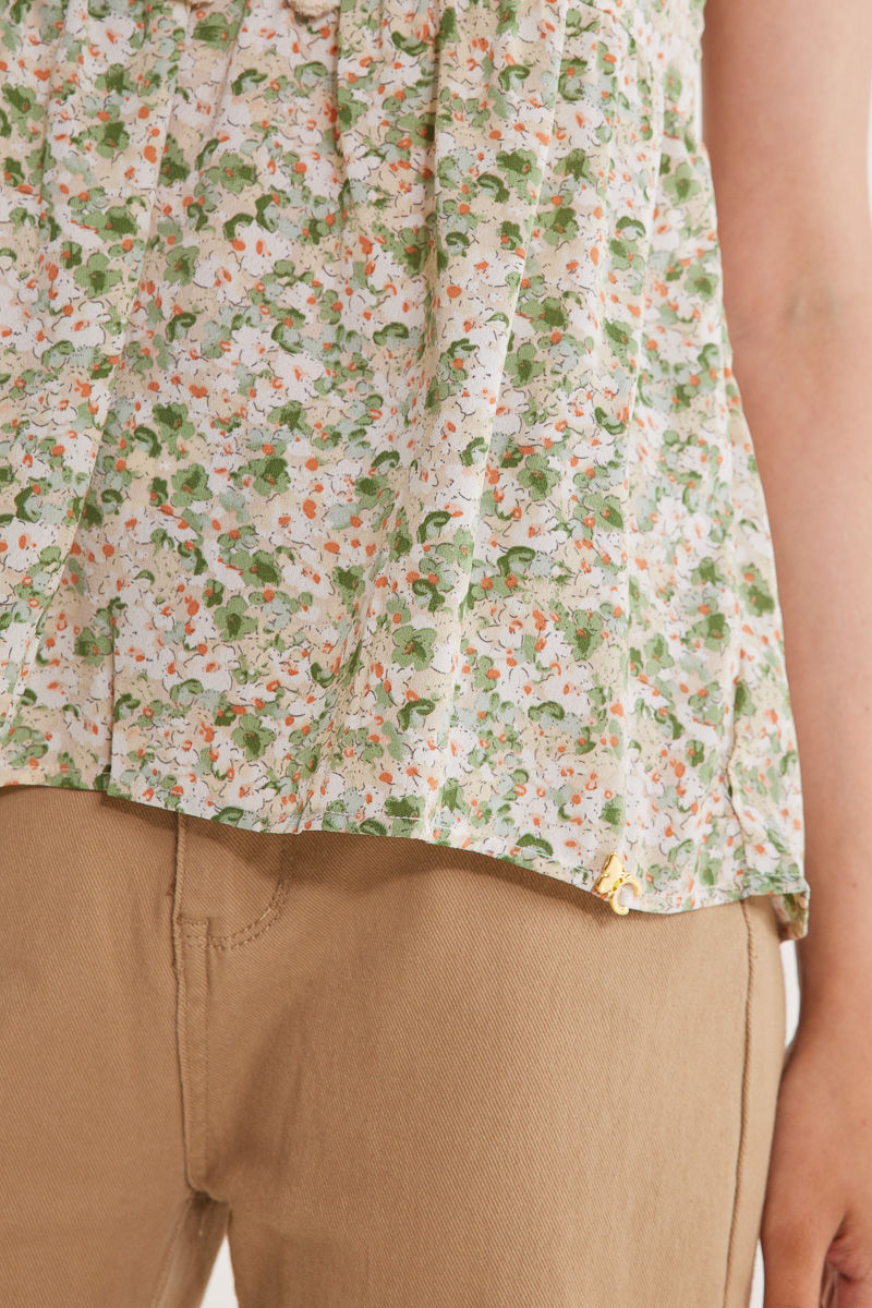 Picture of Floral blouse boho details