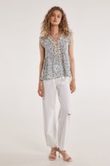 Picture of Floral blouse boho details