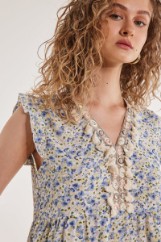 Picture of Floral blouse boho details