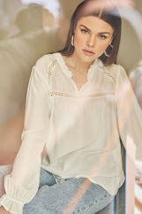 Picture of Chiffon blouse lace detail