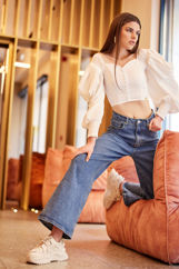 Picture of High rise wide leg jeans