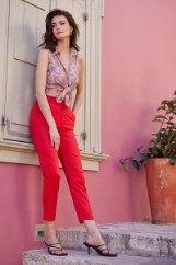 Picture of High-waisted satin pants