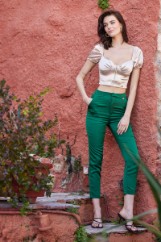 Picture of High-waisted satin pants