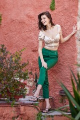 Picture of High-waisted satin pants