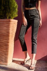 Picture of High-waisted satin pants