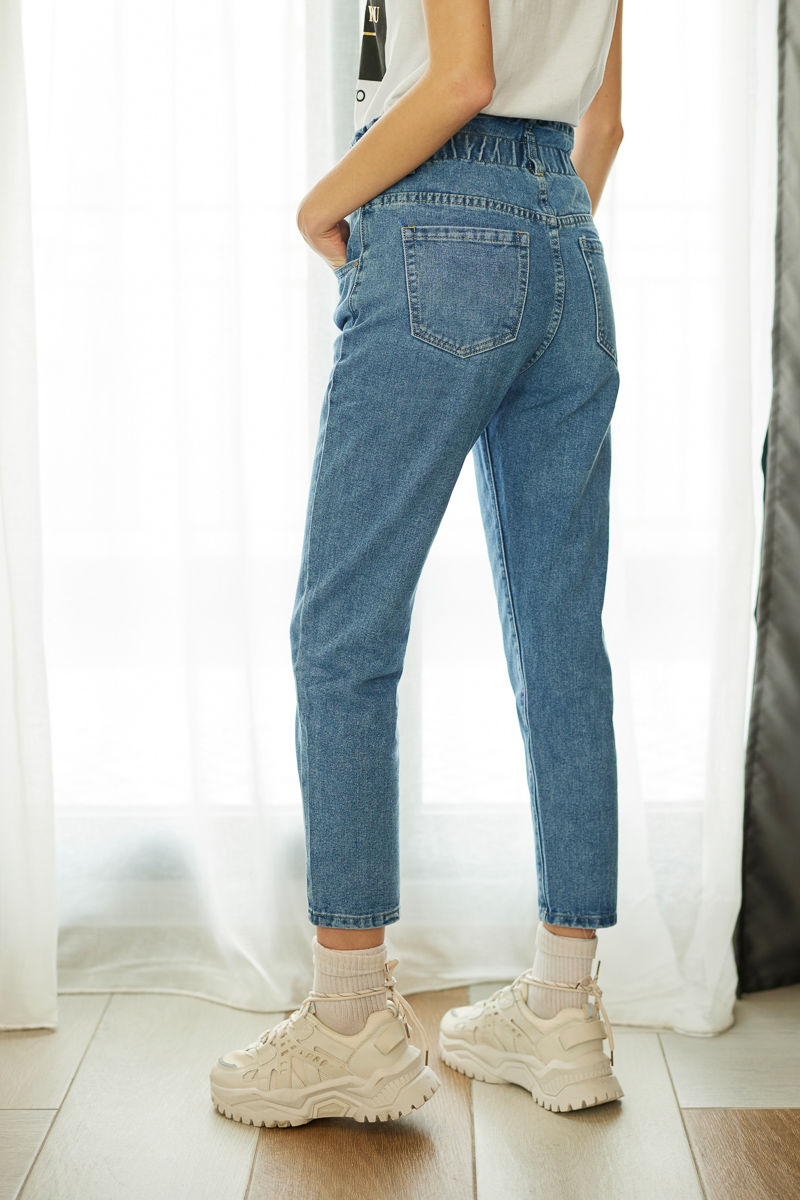 Εικόνα της Παντελόνι denim baggy paperbag