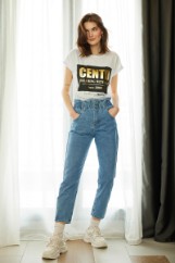 Εικόνα της Παντελόνι denim baggy paperbag