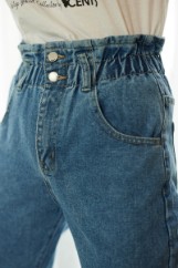 Εικόνα της Παντελόνι denim baggy paperbag