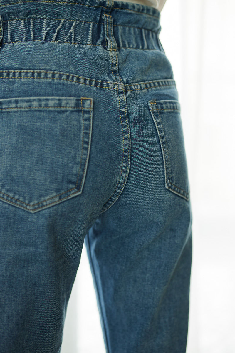 Εικόνα της Παντελόνι denim baggy paperbag