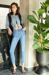 Picture of Button front skinny jeans