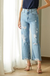 Picture of Ripped straight jeans