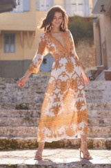 Εικόνα της Φόρεμα maxi bohemian με κρίκο