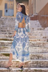 Εικόνα της Φόρεμα maxi bohemian με κρίκο