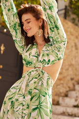 Εικόνα της Φόρεμα maxi floral με κρίκο