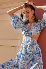 Εικόνα της Φόρεμα maxi floral με κρίκο