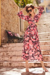 Picture of Maxi open back floral dress