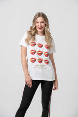 Εικόνα της T-shirt oversized Rolling lips