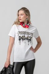 Εικόνα της T-shirt oversized Feminist Badass
