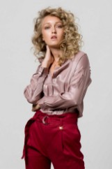 Picture of Satin glossy long sleeve shirt