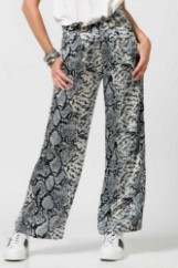 Picture of Highwaist satin snake print pants