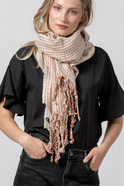 Picture of Printed textured scarf