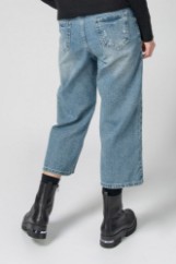 Εικόνα της Παντελόνι denim wide leg φθορές